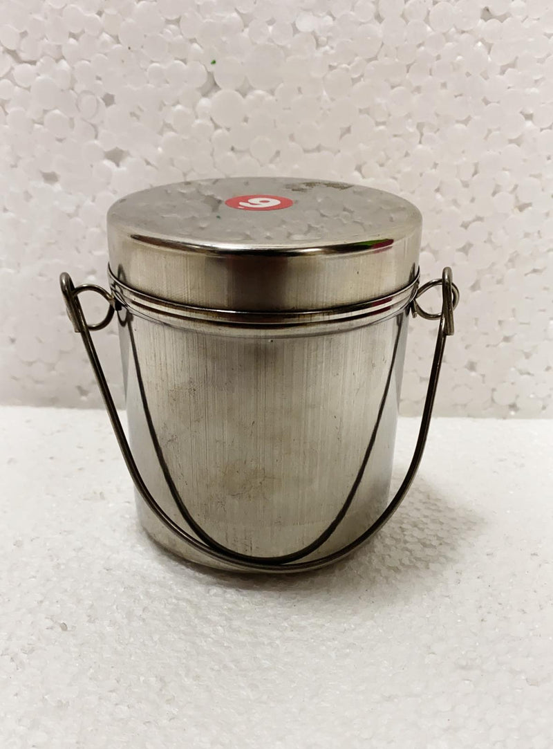 Steel Dibba with Lid and Handle