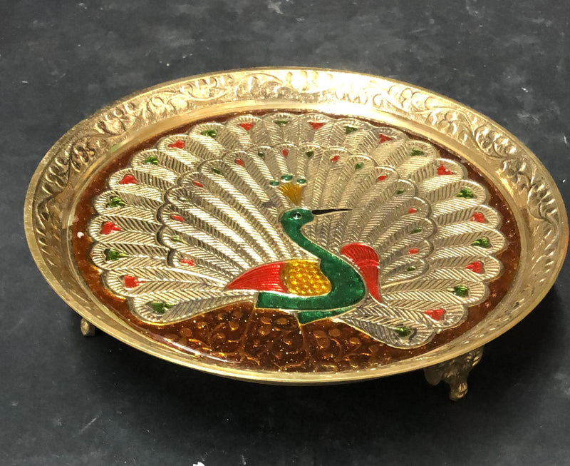 Brass Plate Fancy Peacock