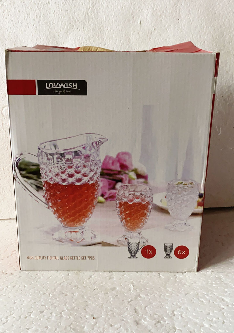 Drinking Glasses With Jug (6 +1 Set)