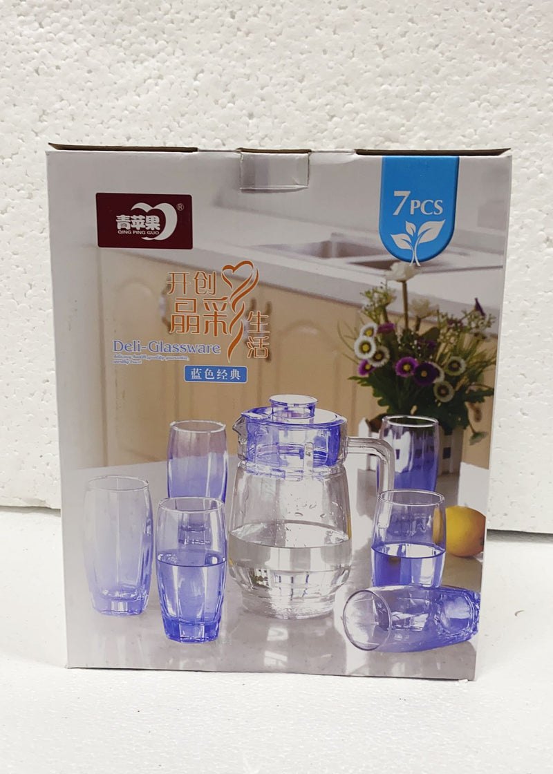 Drinking Glasses With Jug (6 +1 Set)