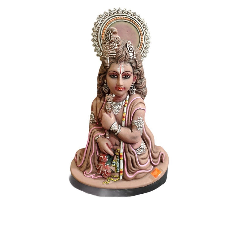 Baby Krishna clay statue