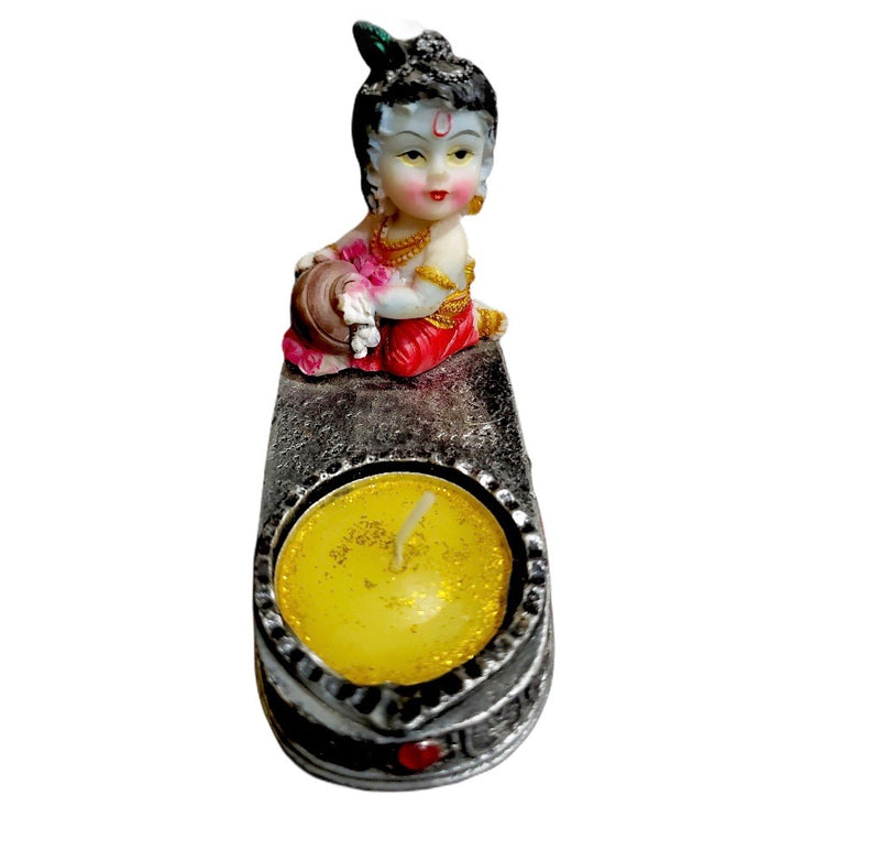 Baby Krishna With Candle