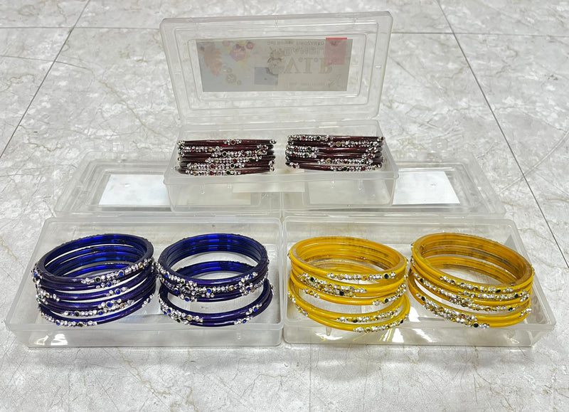 Glass bangle 12 pcs set