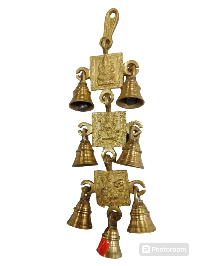 Brass Hanging LaxmiJi  Ganesh Ji Saraswati Ji