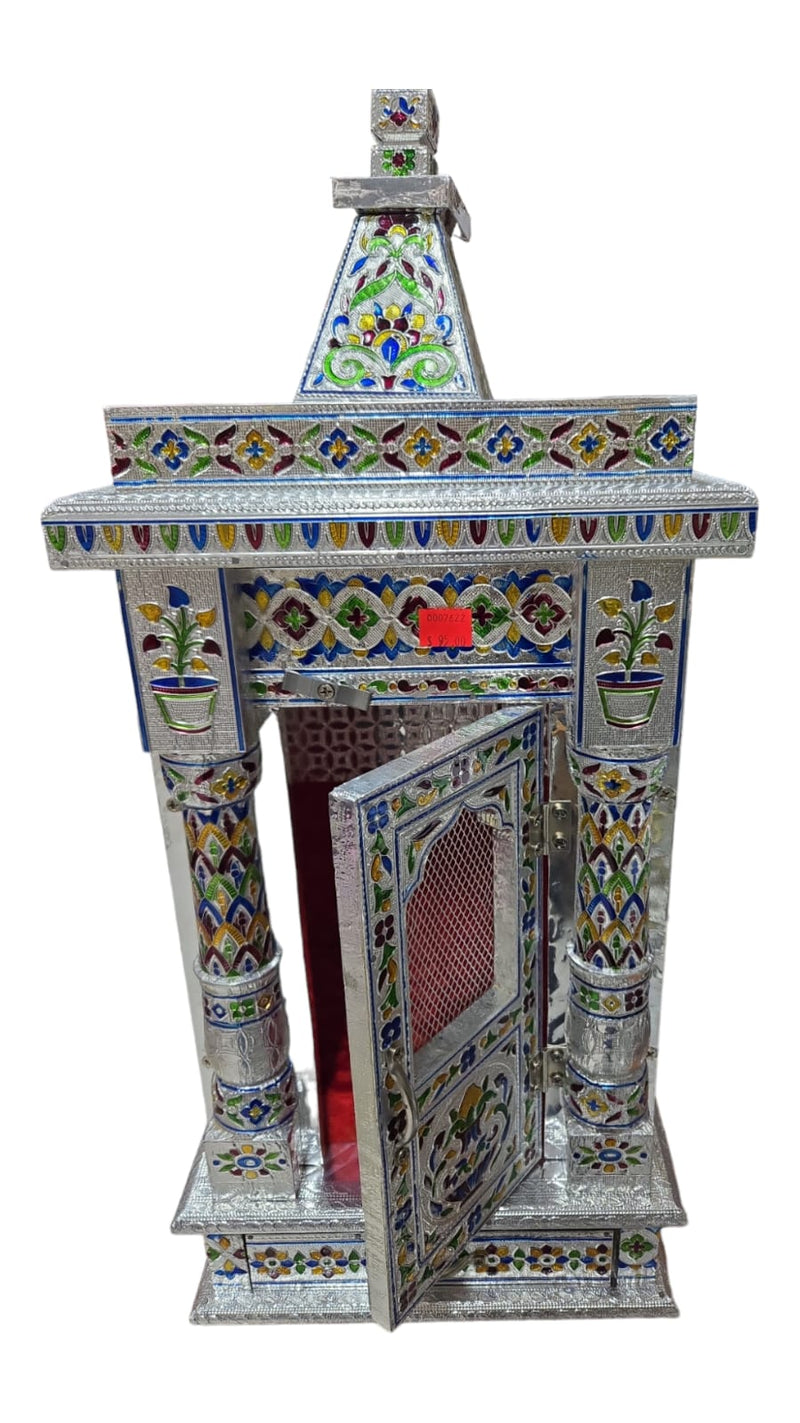 Pooja Mandir-DOOR-SILVER MEENA     7X10X24