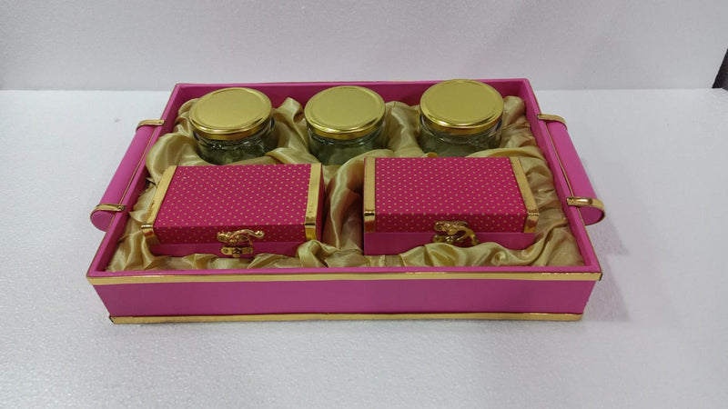 TRAY WITH JAR MDF