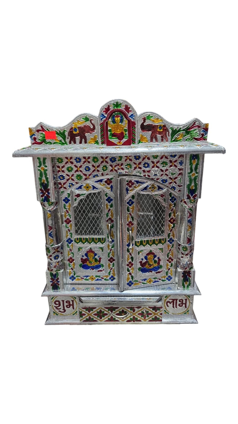 Pooja Mandir DOOR GOLDN OX DIBBA -K FUR