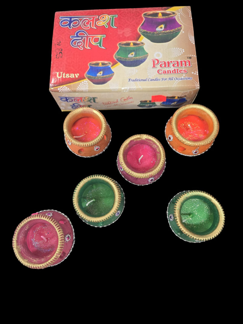 6 PCS PACK WAX GARVA MATKI TYPE