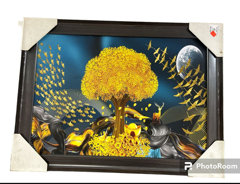 PIC FRAME GOLDEN TREE 24X32