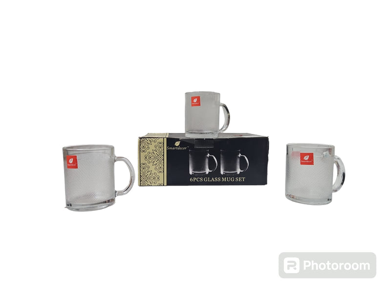 Glass Mug Set Of 6 Pcs