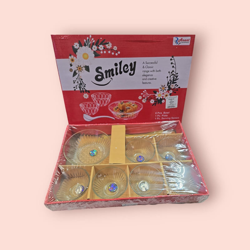 GLASS PUDDING SET ANANT SMILEY