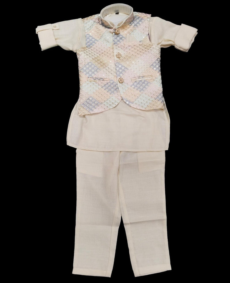 Kurta Pajama Vest Set (Kids)