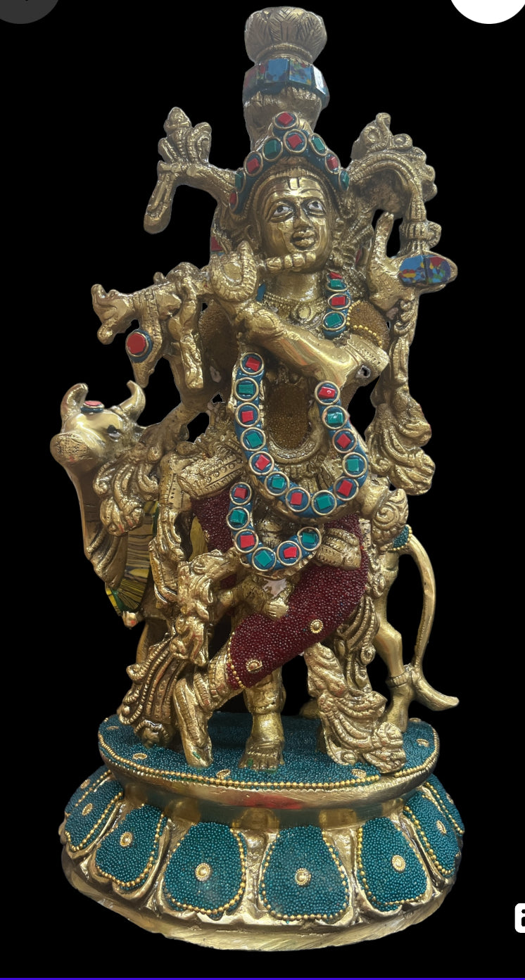 Brass Cow Krishna JI