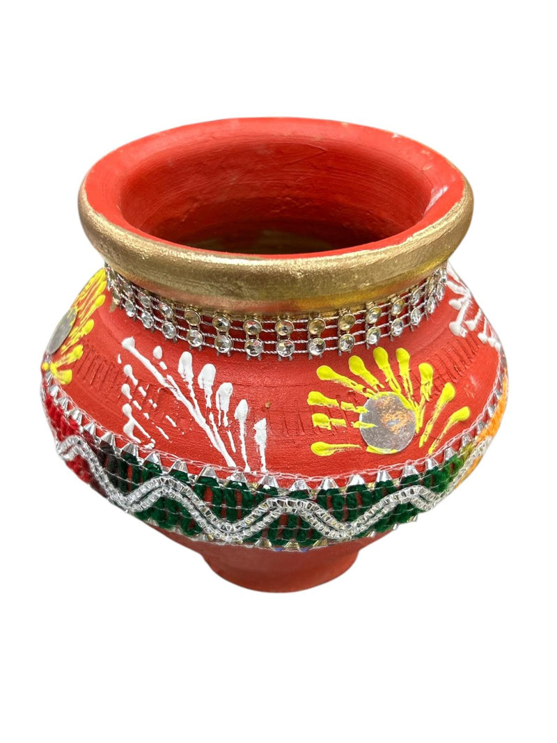 Clay Pot-Matki-Decorated