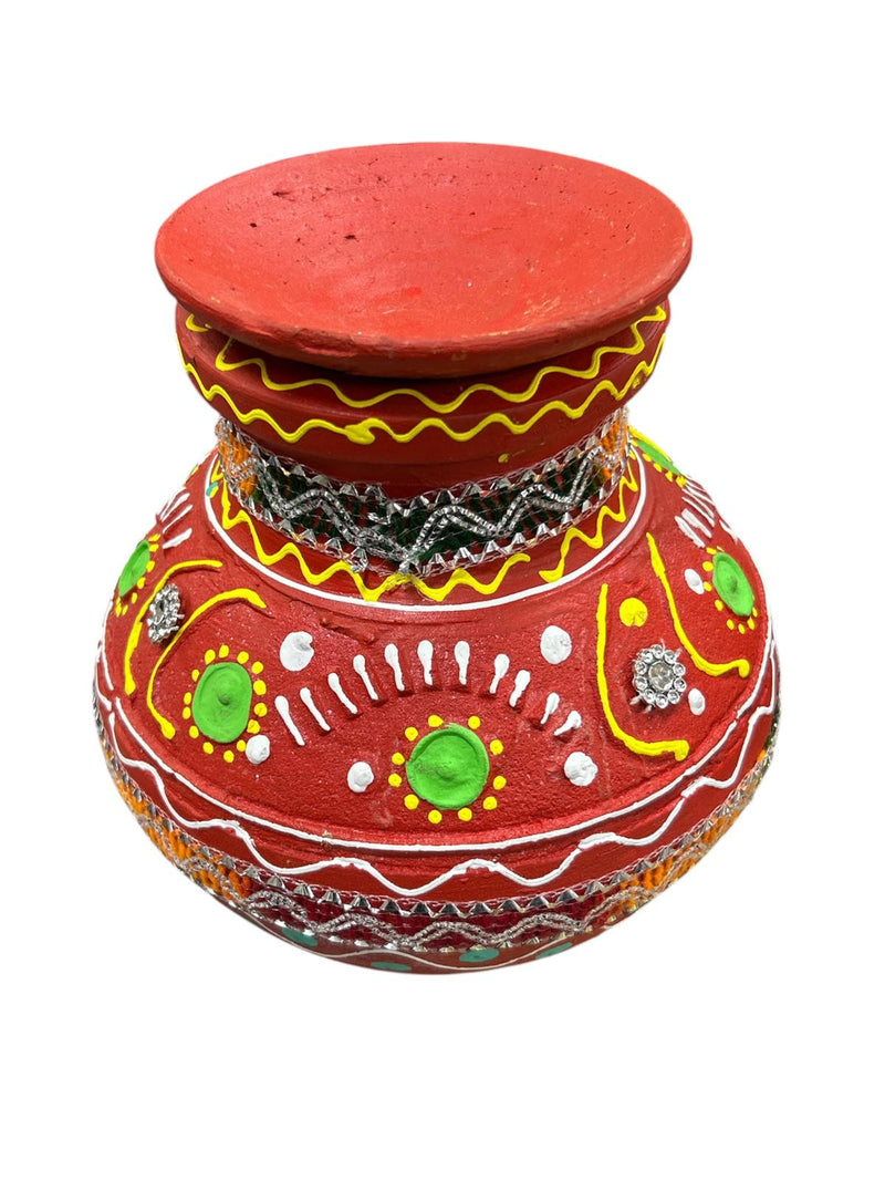 Clay Pot-Matki-Decorated