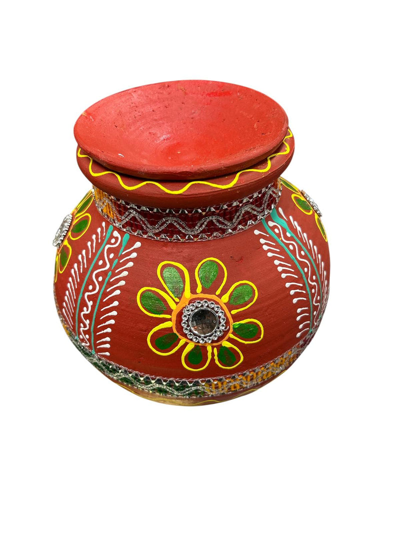 Clay Pot-Matki-Decorated