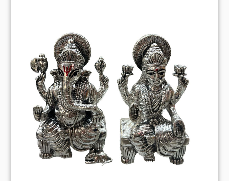 Silver Lakshmi Ganesh