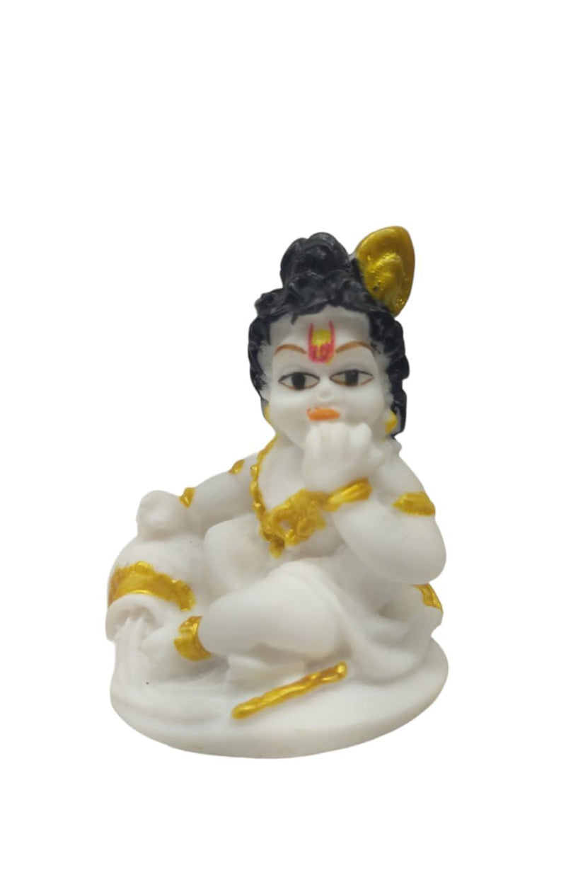 Baby Krishna white statue