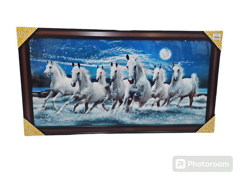 7 Horses Pic. Frame (Bubble Effect)