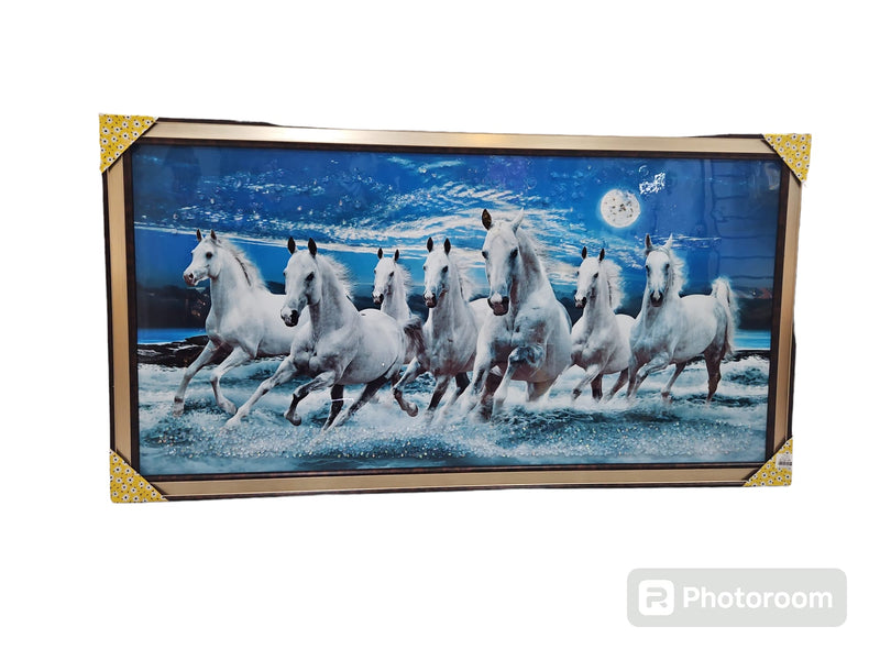 7 Horses Pic. Frame (Bubble Effect)