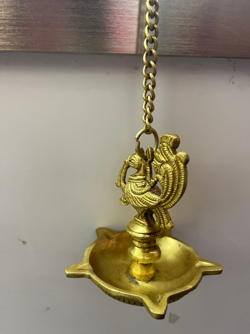 Hanging Peacock Deepak (Brass)