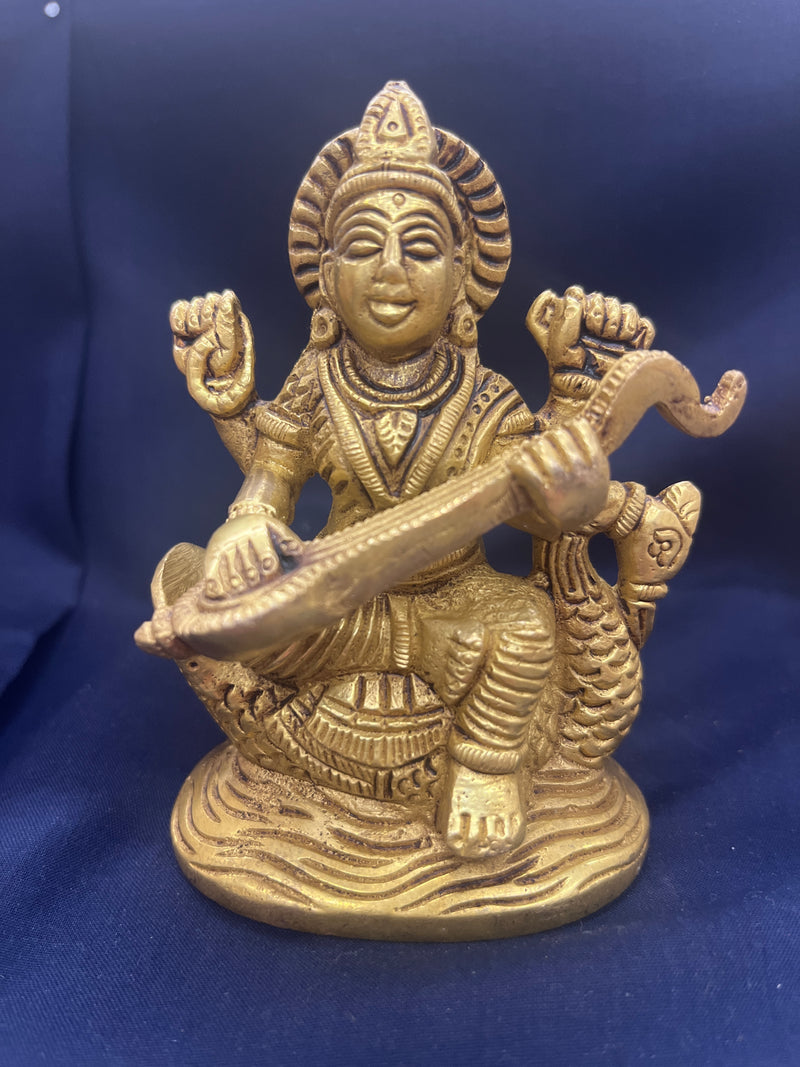 Goddess Saraswati JI (Brass)