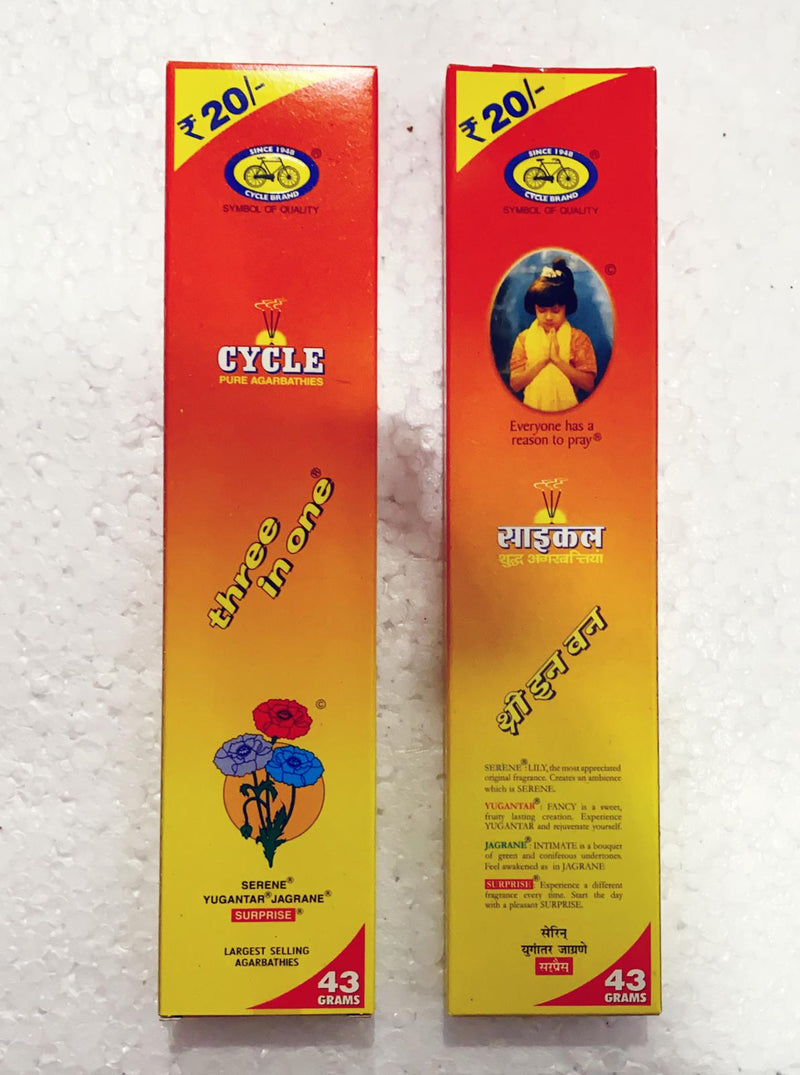 Cycle 3 in 1 Agarbati (Buy 12 pcs & Save 10%)