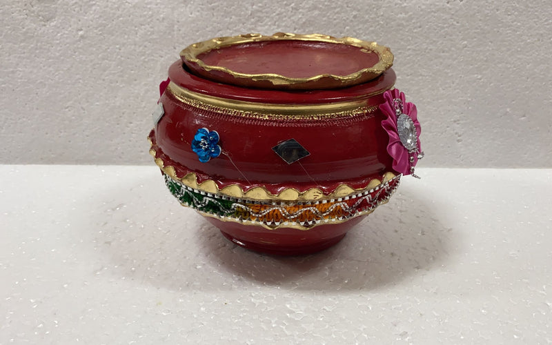 Clay Pot-Matki-Decorated