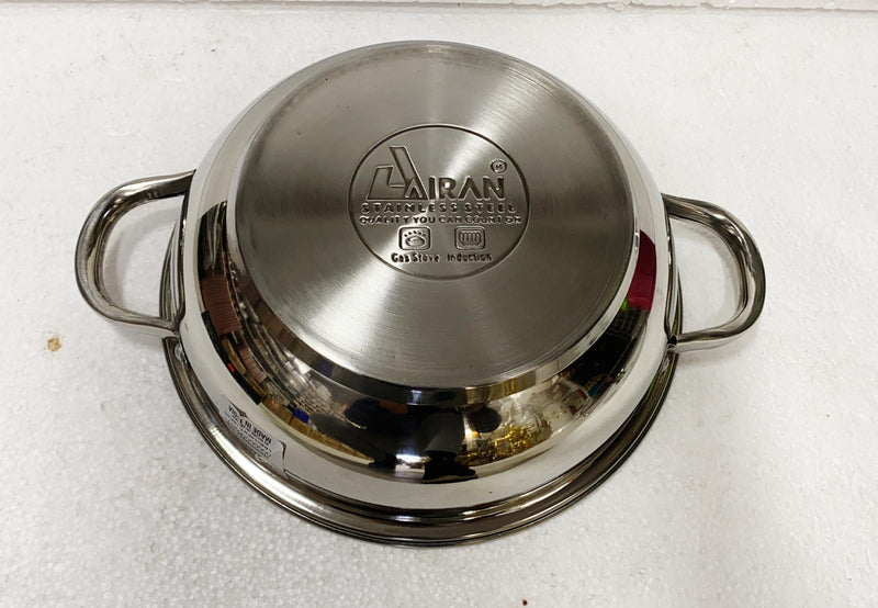 Steel Kadai with Lid (Induction Base)