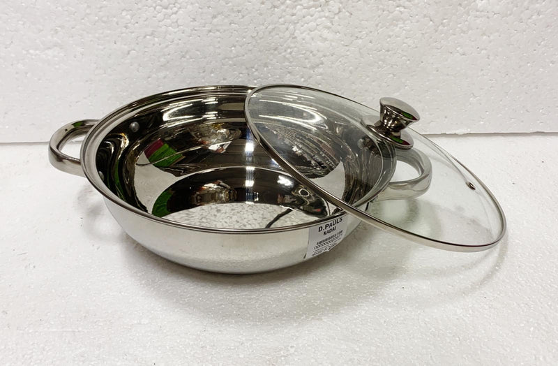 Steel Kadai with Lid (Induction Base)