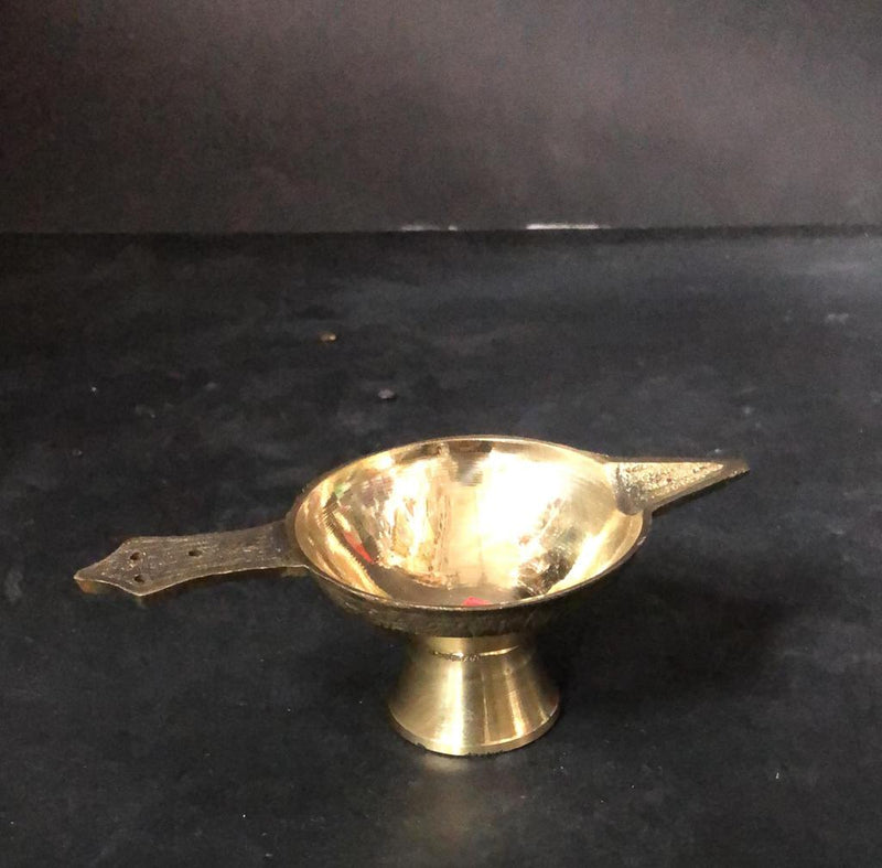 Brass Diya-( Short Handle )