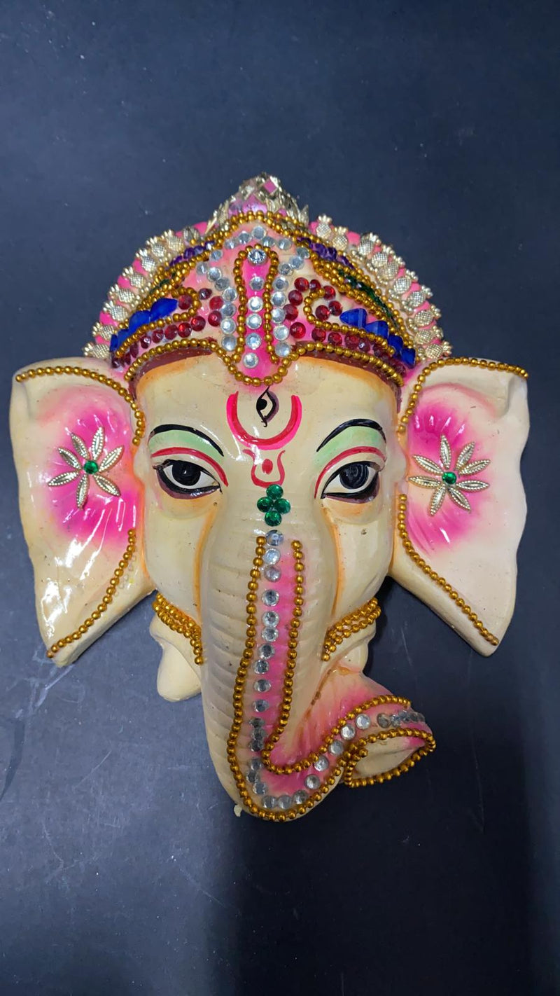 God Face Ganpati Ji ( Clay )