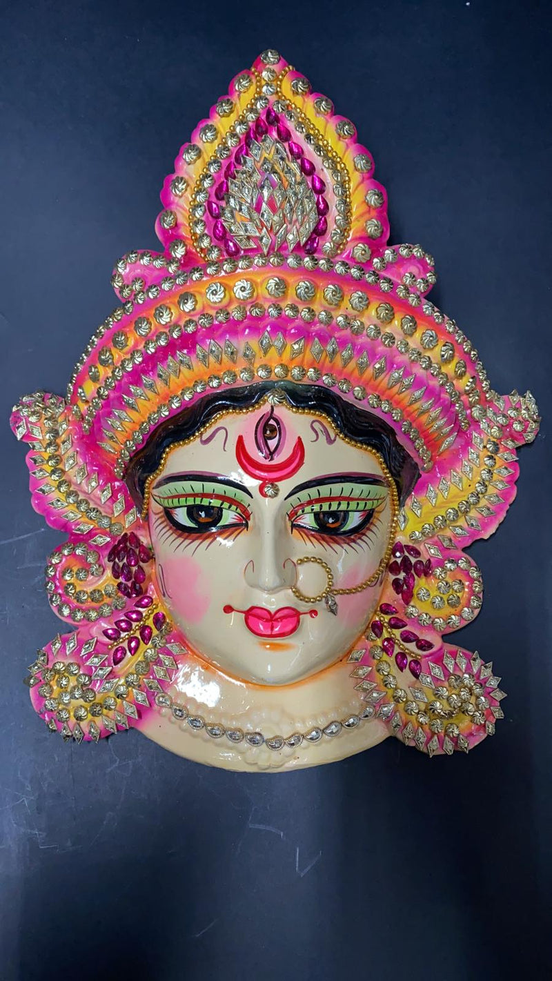 God Face Maa Durga Ji / Amman ( Clay )