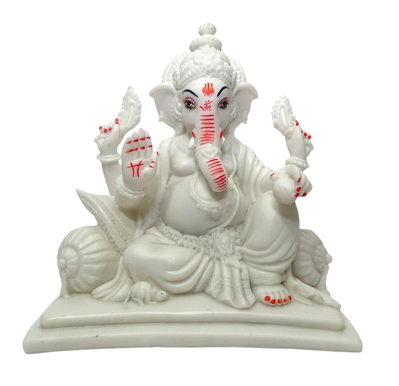 Ganesh ji White_Marble look Murti