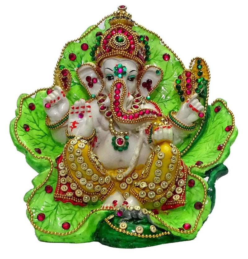 Ganesh Ji_Green Leaf