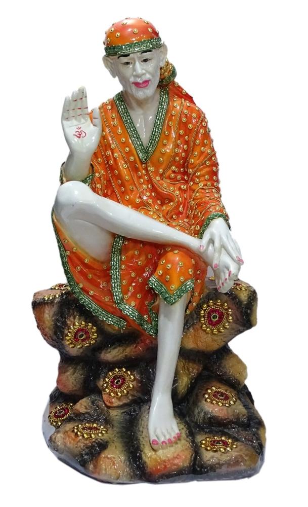 Sai Baba Orange_15 inch statue