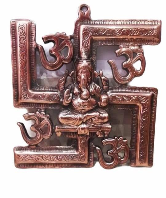 Wall Hanging Lord Ganesha on Om Swastik