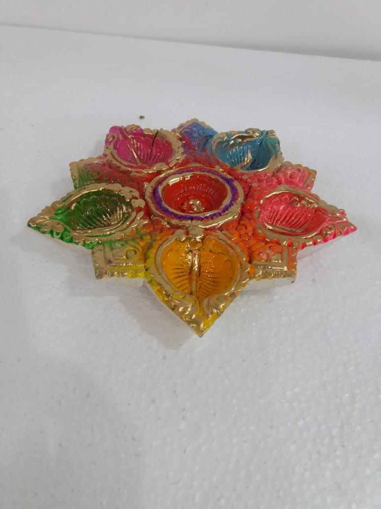 Clay Diya Plate